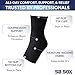 SB SOX Compression Ankle Brace (1 Pair) – Ankle Support Sleeve for Men & Women – Relief for Achilles, Sprains, Plantar Fasciitis (Solid Black, X-Large)