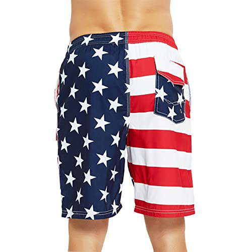 GRAJTCIN Mens Swim Trunks Quick Dry Sports Running Swim Board Shorts American Flag Swim Trunks Beachwear3