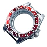 ROUREOX 40mm Caja Reloj Buceo Cristal Zafiro Bisel Aluminio 120 Clics Impermeable Movimiento NH34 NH35 NH36 NH38 NH39 para Rolex Submariner/GMT-Master II-B1 40MM