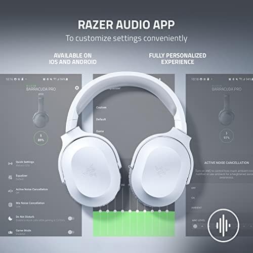 Razer Barracuda X - Kablosuz Çoklu Platform Oyun ve Mobil Kulaklık (SmartSwitch Çift Kablosuz, Ergonomik Tasarım, TriForce 40mm, Kardioid Mikrofon, 50 saat Pil USB-C) Mercury - Görsel 7