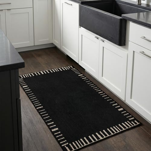 Alfombras absorbentes gruesas de cocina con base antideslizante lavable juego de 4 piezas 3