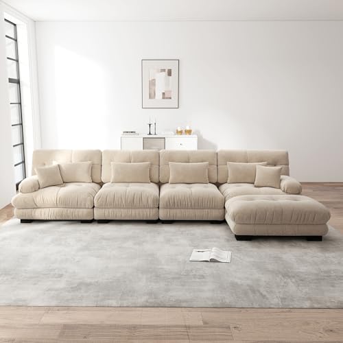 Ottomans coordinati - Questo divano viene fornito con ottomans mobili in un colore abbinato. È possibile combinare facilmente il divano con gli ottomani per creare un divano ad angolo o a forma di U.