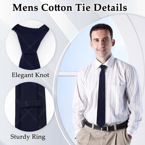 Image of Ties for Men, 3.15'' Mens Plaid Tie Checkered Pattern Necktie for Wedding Party Formal Casual Business Graduation