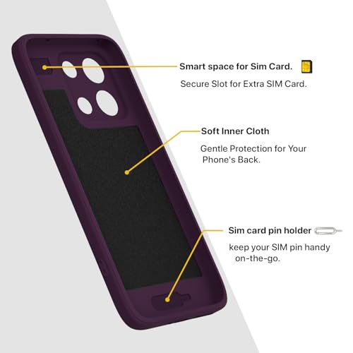 Image of Pikkme Back Cover for OnePlus Nord 6 5G Soft Matte Silicone | Slim Fit | Mag-Safe Design (Mag-Safe Not Support) Camera Protection Bumper Case (Purple)