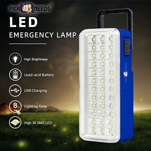 Image of Pick Ur Needs High-Bright 24 LED with Rechargeable Emergency Lantern Floor Lamp Light Pack of 2