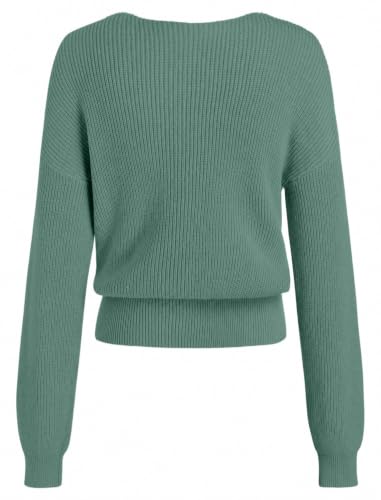 Image of ZAFUL Women's V Neck Cable Knit Sweater
