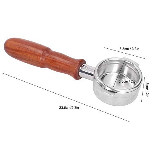 Pega de café sem fundo, porta-filtro de café, acessório de café durável, cor de madeira, café Escrit