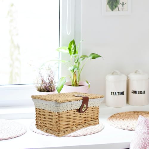 Panier de rangement tissé extra large Alasum boîte coton et lin couvercle pour vêtements