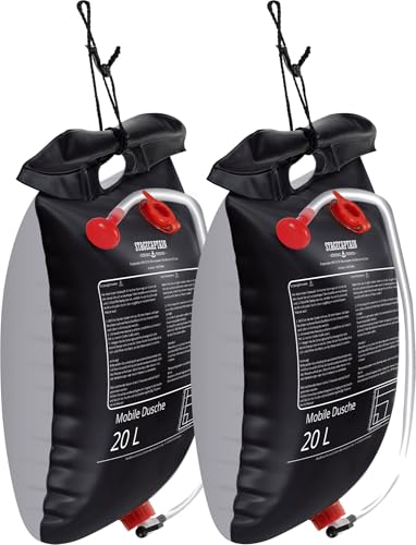 Stagecaptain MD-20 BK Mobildusche 2er Set - Campingdusche...