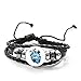 Produktbild Ocean Wave Multilayer Lederarmband Azure Sea Organ Herz Glühbirne Wal Sanduhr Muster Glaskuppel Charm Armband 21Cm