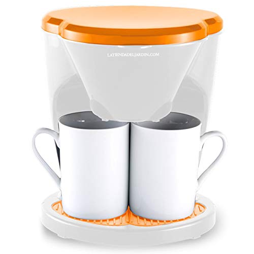 Suinga CAFETERA DE GOTEO NARANJA de 0.6 litros (2 tazas) y 450 W. Medidas 17 x 15 x 20 cm
