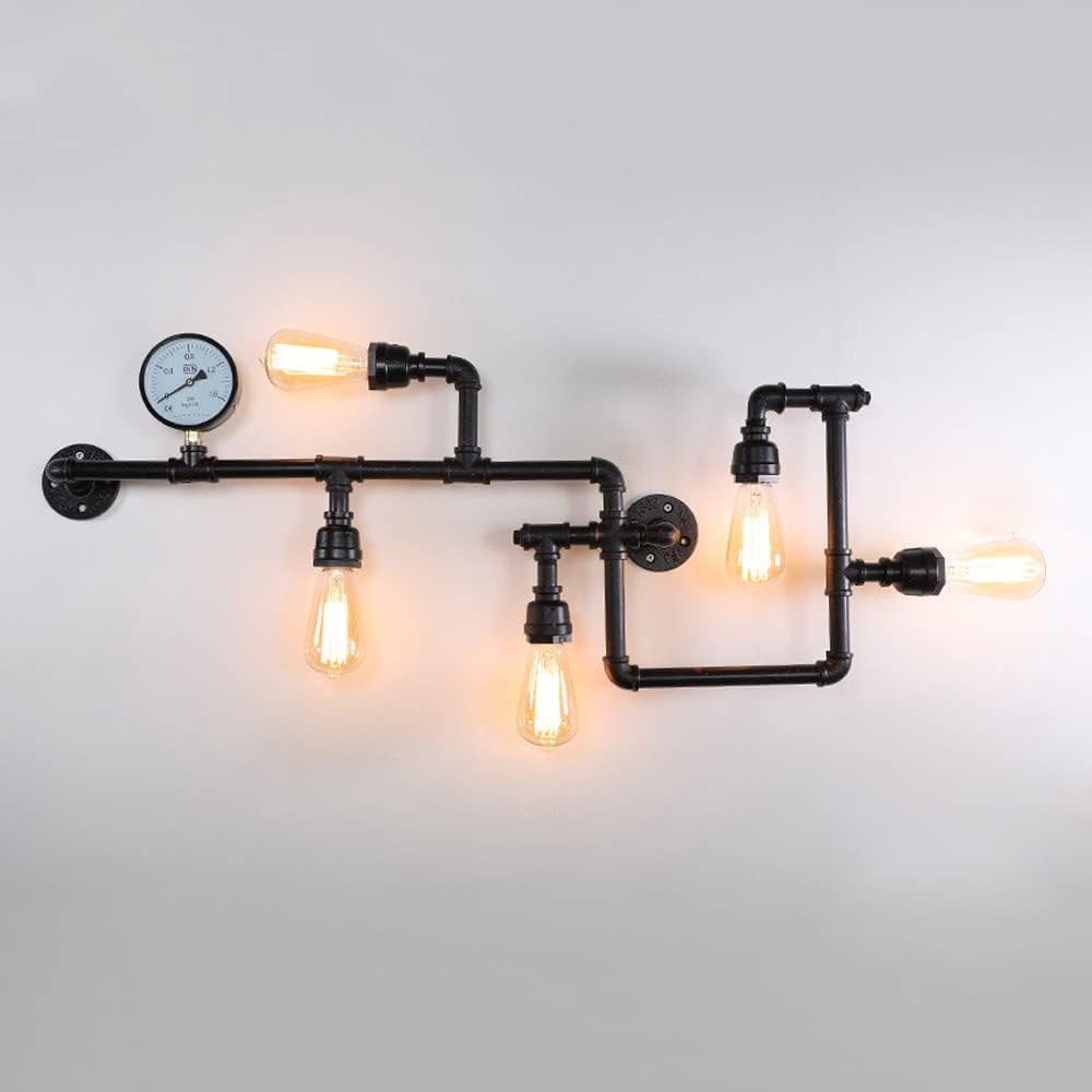 Jadssox Industrial Wall Light Water Pipe Wall Sconce Steampunk Wall