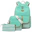 School Backpack Set Green