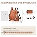 Eshow Mochila Antirrobo Mujer con Neceser Pequeño Imagen de Eshow Mochila Antirrobo Mujer con Neceser Pequeño