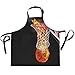 LUCKYEAH - Grembiule da basket con due tasche, da donna, da cuoco e da cuoco, barbecue, per cucina, ristorante, casa, caffè