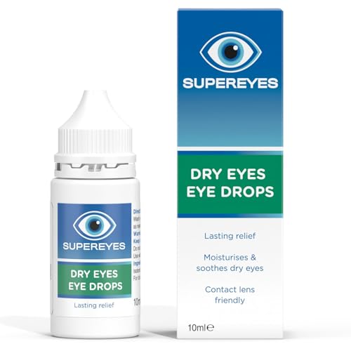 Supereyes Dry Eyes Eye Drops 10ml - Lasting Relief for Dry Eyes - Moisturises and Soothes Dry Eyes - Contact Lens Friendly