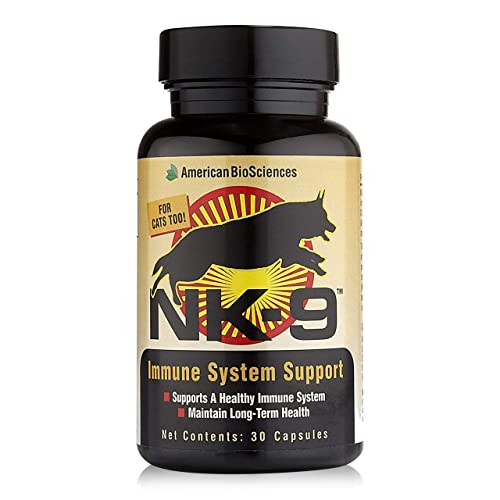 NK-9, AHCC Supplement for Dogs & Cats – Dietary Supplement to Support Immune System – Made for Pet’s Immune Defenses – 30 Capsules, 250mg/capsule NK-9, AHCC Supplement for Dogs & Cats – Dietary Supplement to Support Immune System – Made for Pet’s Immune Defenses – 30 Capsules, 250mg/capsule