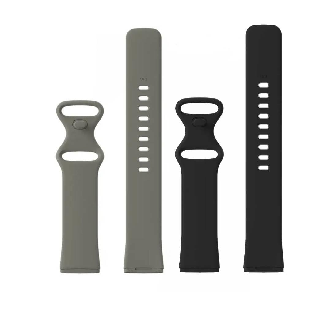 Valente Silicone Watch Strap Compatible with Fitbit Versa 3 & Versa Sense only (Pack Of 2) (Grey & Black) (B0CL9RN4ZL) Amazon Price History, Amazon Price Tracker