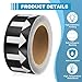 MECCANIXITY Directional Pipe Flow Arrow Adhesive Tape Pipeline Arrow Stickers 2 Inch x 65 Ft Pipe Identification Marking Labels for Pipe Flow Markers, White on Black