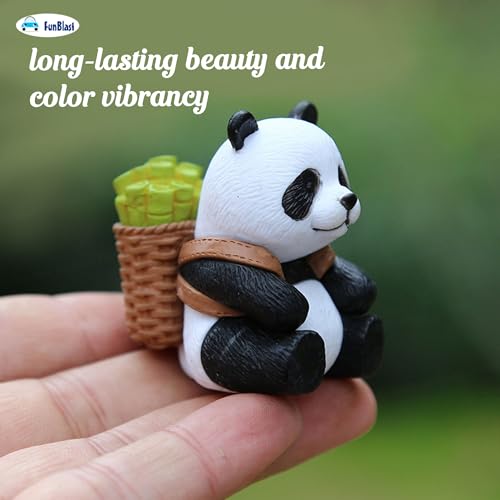 Image of FunBlast Panda Miniature Figurines - Decorative Showpiece, Gift for Him /Her, Diwali Deepwali New Year Home Decor, Bedroom, Living Room, Office, Table, Car Dashboard (Style-B)