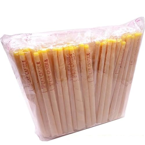 100pcs velas de oído/velas de oído amarillas velas de oreja de cera de abeja naturales