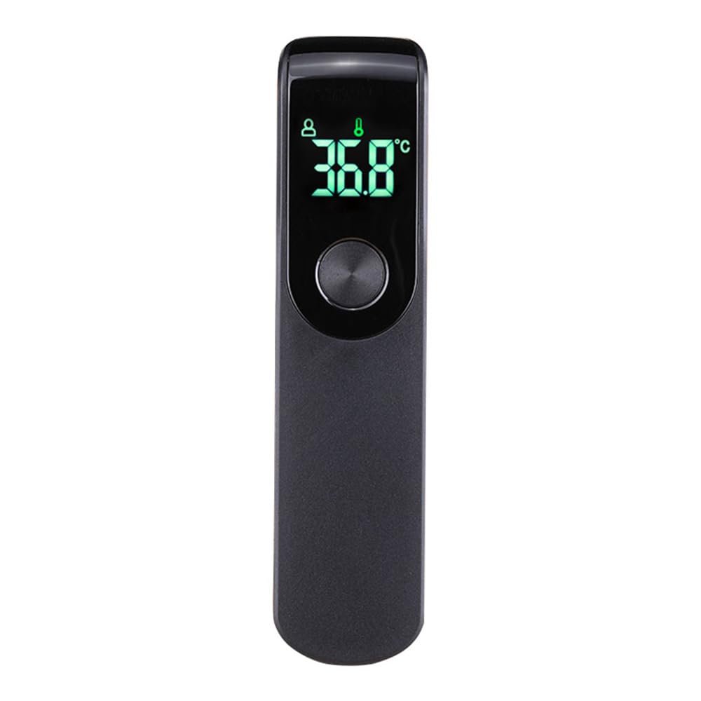 Thermomètre Frontal, Sans Contact Thermometre Medical Bebe et Adultes, Écran LCD, Thermomètre Digital Infrarouge, Pour Bébés, Adultes et Objets (Noir)