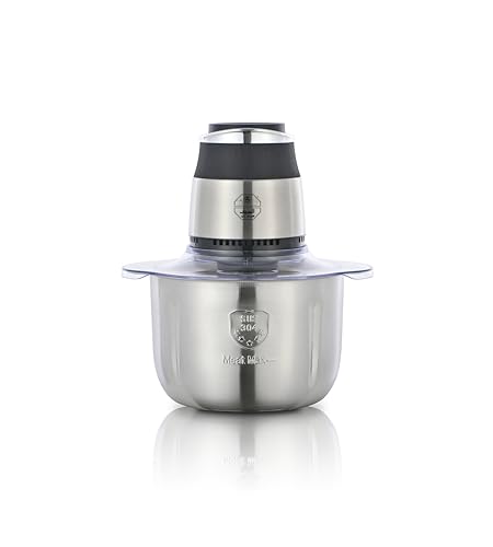 ALSAIF 800W Electric Vegetable Chopper with Stainless Steel Bowl and 4 Blades Food Processor for Meat Fruits and Vegetables. easy cleaning 4-liter silver E02431 2 Years warranty