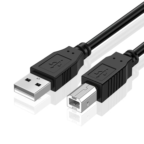 TNP USB A to USB B Audio MIDI Cable Male to Male - MIDI to USB Cable 2.0 Type for Computer, Laptop, MIDI Piano Keyboard, Projector, Printers, and Equipment with USB MIDI Cable Interface (1.5 Meters)