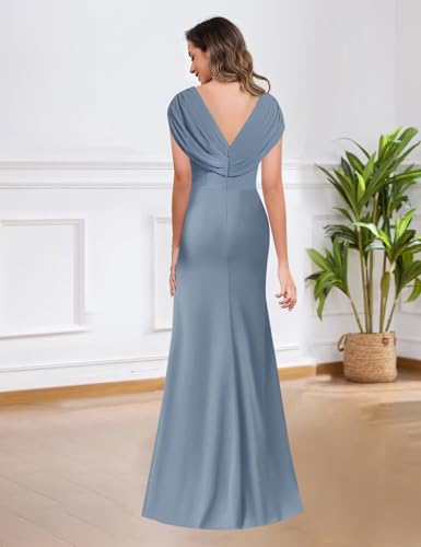 Cap Sleeves Mother of The Groom Dresses with Pockets A Line Chiffon Peacock Floor Length Lace Applique Mother of The Bride Dresses for Wedding Size 143