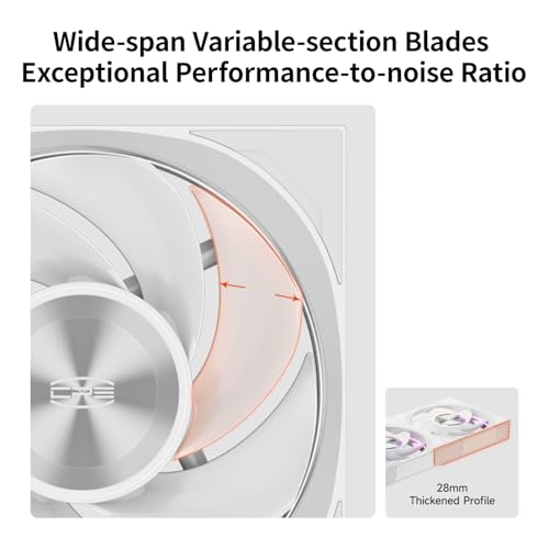 Image of PCCOOLER F7 X120 ARGB PC Fan, Wireless Daisy Chain, 3000RPM Extreme Cooling | Universal Motherboard Sync, 3-Level Fan Speed, Tool-free Installation, ARGB Control, 28mm Thickened Blades, 83CFM DBB Durable