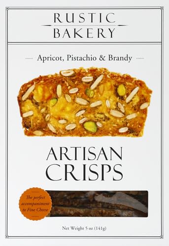 Rustic Bakery, Apricot, Pistachio & Brandy Crisps, 5 Ounce