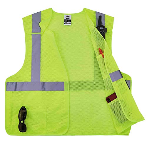 Image of Ergodyne unisex-adult Glowear 8217ba Breakaway Mesh Hi-vis Safety Vest - Type R, Class 2