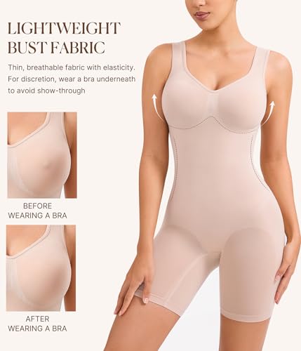 Image of BRABIC Waist Trainer Shapewear Bodysuits for Women Tummy Control Seamless Full Low Back Faja Body Shaper Butt Lifter