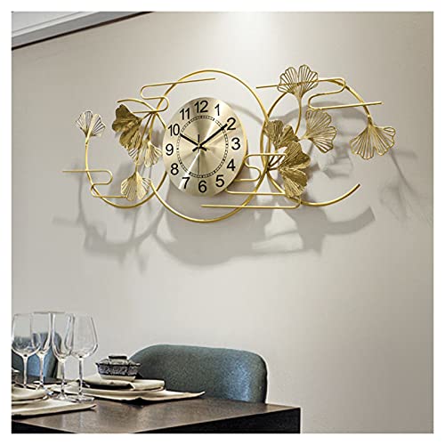Horloge murale silencieuse sans tic-tac métal 3D grand salon 89cm