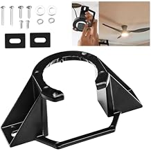 Ceiling Fan Mounting Bracket Kits With Installation Accessories Compatible With Living Room, Light Fixtures And Cathedral Ceiling Fans, Replace 77059 Ceiling Fan Mounting Bracket Black No wires