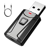 Llamadas y música inalámbricas y doble alimentación: Este bluetooth usb cuenta con un micrófono integrado de alta sensibilidad y admite llamadas con manos libres, lo que permite conversaciones claras y sin manos mientras conduces o trabajas, garantizando seguridad y comodidad. Alimentado por un puerto USB, elimina la necesidad de carga adicional o cambio de batería, lo que lo hace compatible con diversas fuentes de alimentación, como coches y ordenadores, para reducir la duración de la batería