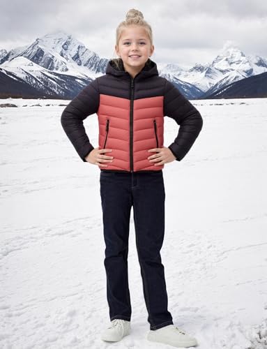 Boys Girls Winter Jacket Hooded Puffer Coat Windproof Warm Quilted Jackets Fashion Zip Up Outerwear 7-16 Years3