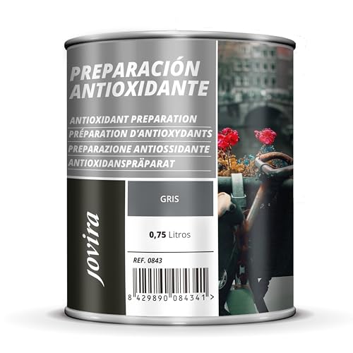 JOVIRA PINTURAS Apprêt Antirouille Métal Traitement de surface antirouille pour métal. Apprêt à usage général, protection totale. (Gris, 750 Millilitres)