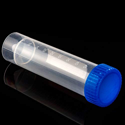 Abuff ABUS-TUBE-50PCS-BLU-190717 50 Pcs 50Ml Plastic Centrifuge Tubes With Blue Screw Cap Conical Bottom, Abuff Plastic Test Tube thumb #2