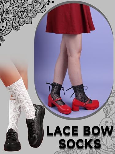 Women Casual Ruffle Ankle Socks Lace Breathable Thin Cool Frilly Sock4