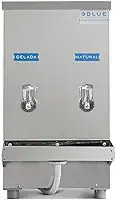Bebedouro Purificador Industrial Blue Bancada 2 Torneiras Natural e Gelada 20L Inox PIB20L220VN-2T 220V