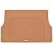 Motor Trend Heavy Duty Rubber Cargo Mat Trunk Liner for Car SUV Auto (Beige) - Odorless All Weather