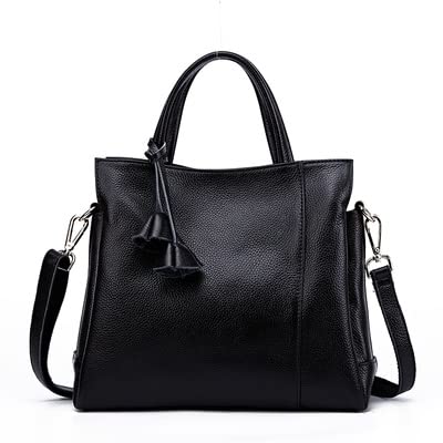 Red Leather Handbag,Women Briefcase Laptop Tote Bag Vintage Leather Handbags Shoulder Work Purses (C)