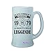 pazza idea Boccale Bicchiere Birra Scritta Vita Comincia 40 Anni 1979 Leggende Compleanno