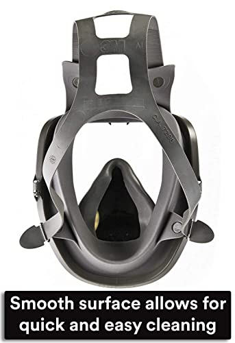 Image of 3M Safety Reusable Full Face Mask Respirator (Grey, Medium)