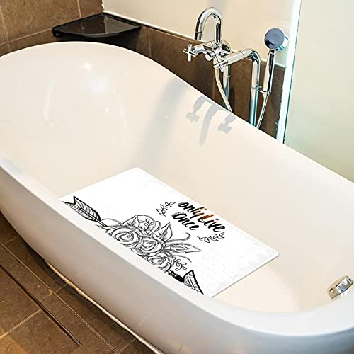 Tapis de bain antidérapant floral pour sécuriser la douche