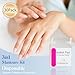 Qsnidy 30 Pack Disposable Manicure Kit Individually Packed 3-Piece Mini Press on Nail Art Tool Prep Kit Includes Mini Nail File, Cuticle Stick, Prep Pad, 30 Sets for Salon Business Home Travel Use