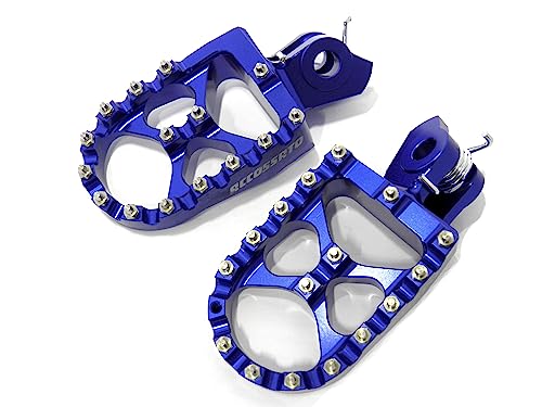 Marchepieds Accossato bleu en Ergal 7075 haut de gamme pour Suzuki RMZ 450