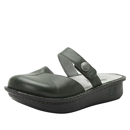 Image of Alegria Women Kamila - Timeless Comfort, Arch Support and Style for Everyday Elegance - Nursing and Healthcare Professionals Slip-Resistant Mules - Open Back Leather Comfort Walking Clog Shoes