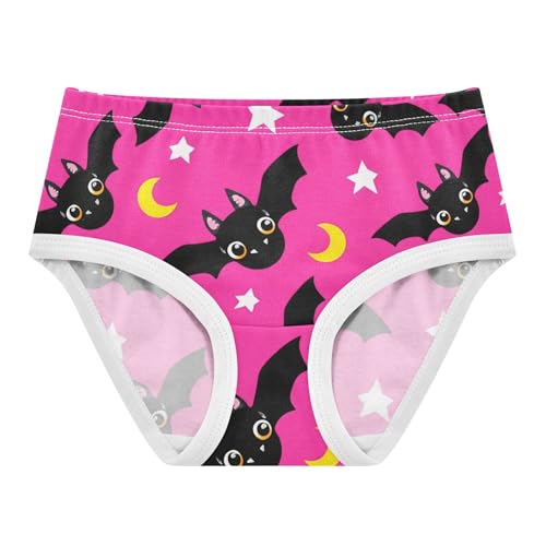 Florals Girls Underwear Toddlers 2t Cotton Panties for Girl Cute Cartoon Black Bats Hotpink Kids Briefs Undies